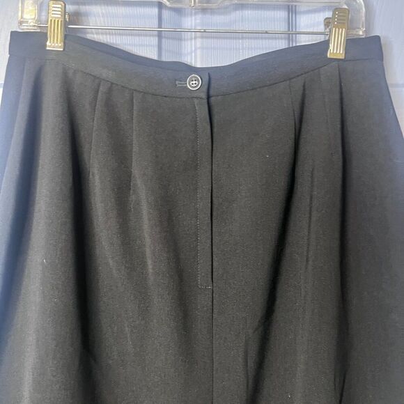 Villager Liz Claiborne Black Maxi Polyester Aline Straight Skirt Size 12 Office - Picture 6 of 9